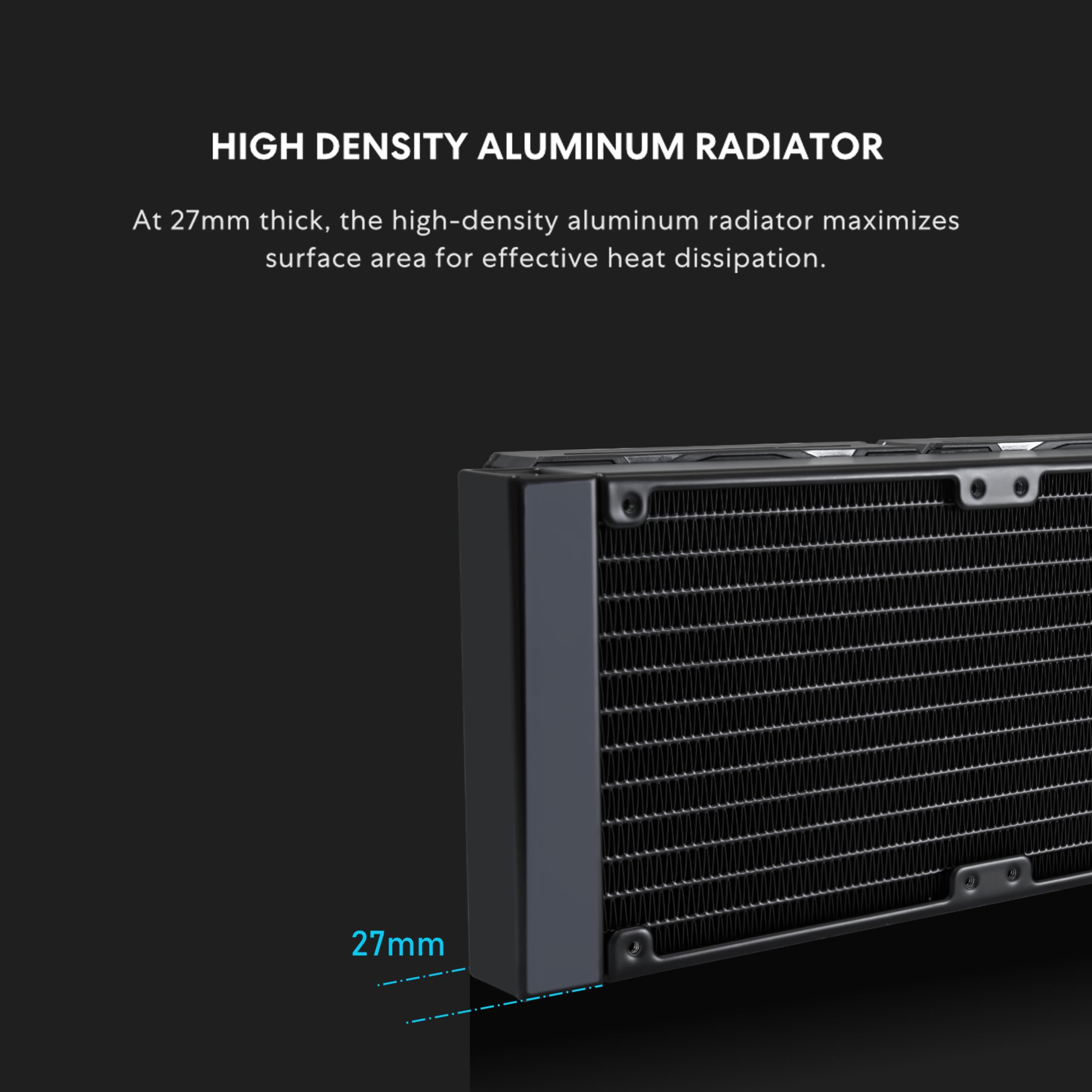 Lian Li GA II LITE 360mm AIO Liquid CPU Cooler | 3 x 120mm ARGB Hydraulic Fans, Daisy-Chain, High Airflow, All-in-One Water Cooling for Intel LGA1851/1700, AMD AM5/AM4 (GA2L36RB) - Image 3