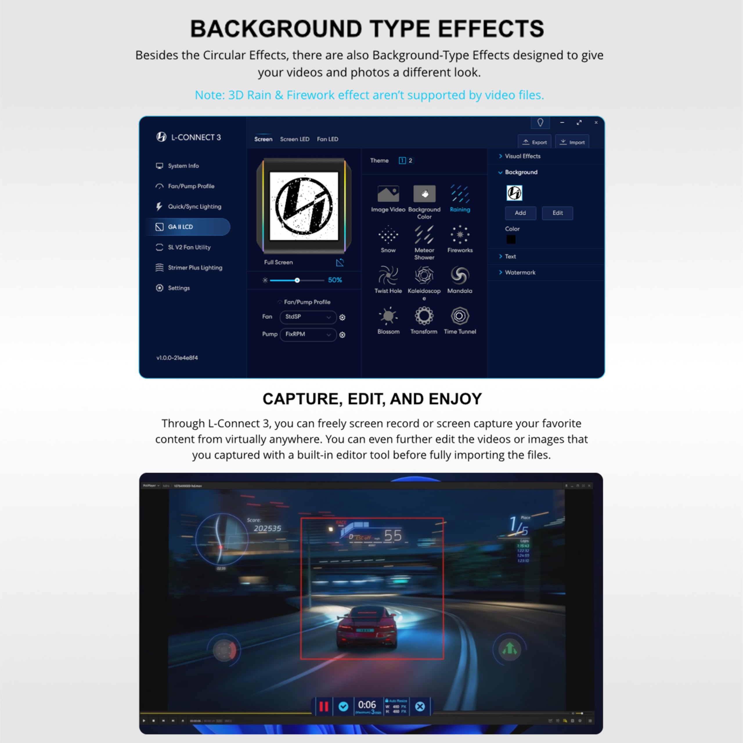 Lian-Li Galahad II LCD CPU 360mm AIO | All-in-One Liquid Cooling System | Pre-Installed 3 x 120mm Daisy-chainable ARGB Fans - Compatible with Intel LGA 1700, 1200, 115X & AMD AM5/AM4 - Black - Image 7