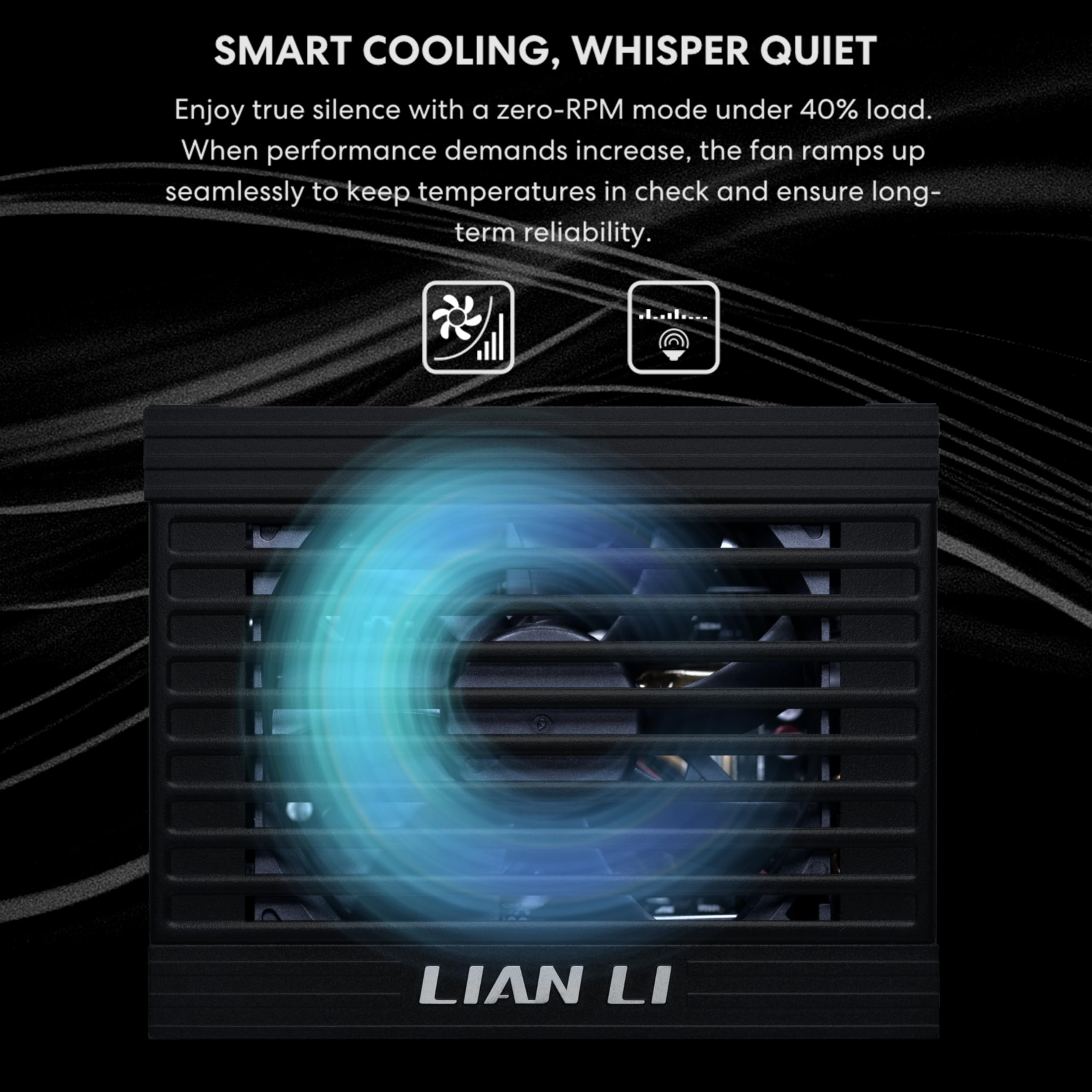 Lian Li SP1000P Platinum 1000W SFX Form Factor Power Supply with 12V-2x6 Connectors - ATX 3.1 & PCIE 5.1 Compliant - Low-Noise - Fully Modular - 105°C Capacitors - 10 Year Warranty - Black (SP1000P.B) - Image 5