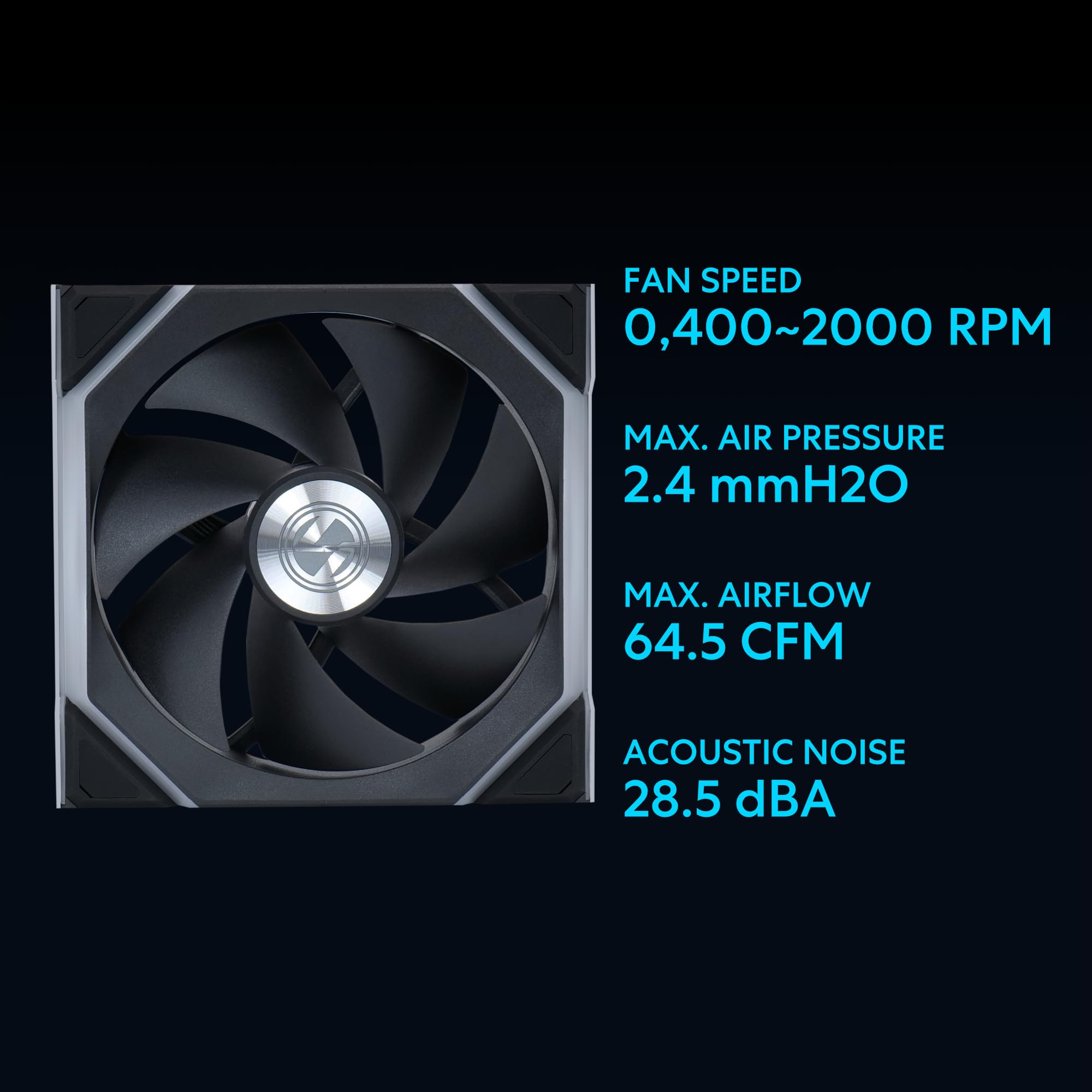 Lian Li UNI Fan SL Wireless 120mm ARGB Fan - Triple Pack - 2.4 GHz Wireless Signal for RGB & Fans Control - Customizable Lighting Effects - Controller Included & Required - Black (12SL1W3B) - Image 6